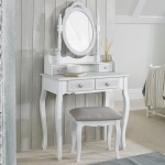 Dally Dressing Table Base White-Grey