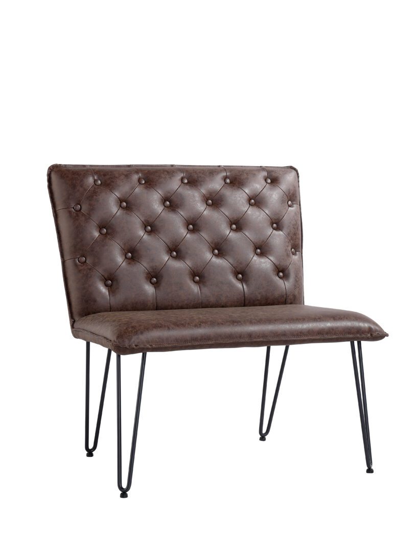Kloow Brown Studded Back Bench