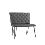 Ricker Grey Studded Back Bench