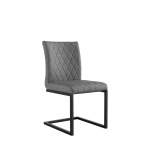 Adher 2x Grey Diamond Stitch Dining Chair