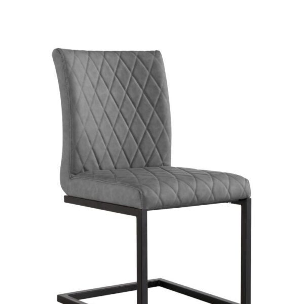 Adher 2x Grey Diamond Stitch Dining Chair