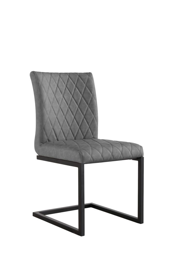 Adher 2x Grey Diamond Stitch Dining Chair