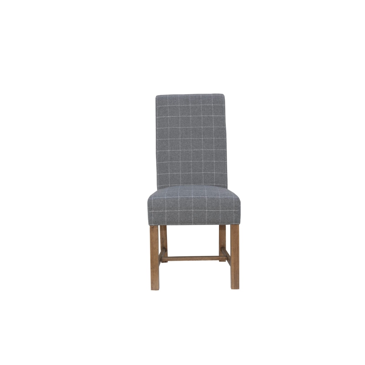 Hoppen 2x Check Grey Woollen Upholstered Chair