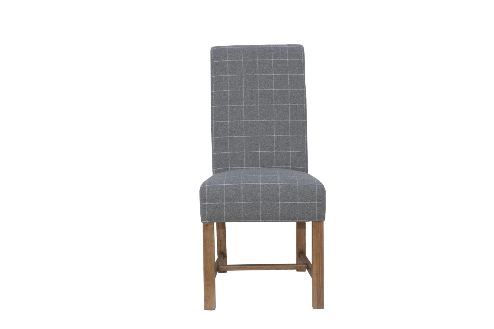 Hoppen 2x Check Grey Woollen Upholstered Chair