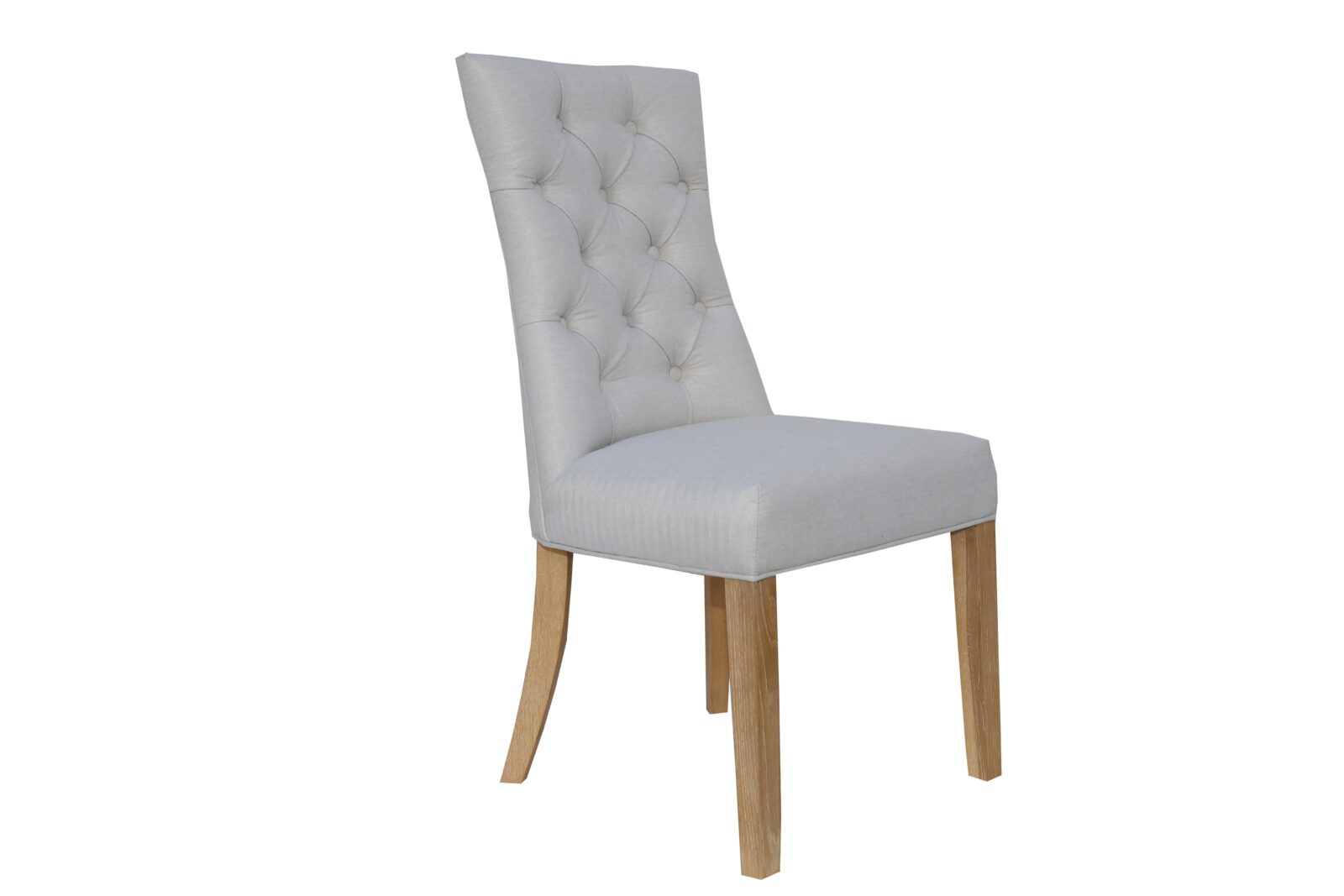 Binko 2x Natural Curved Button Back Chair