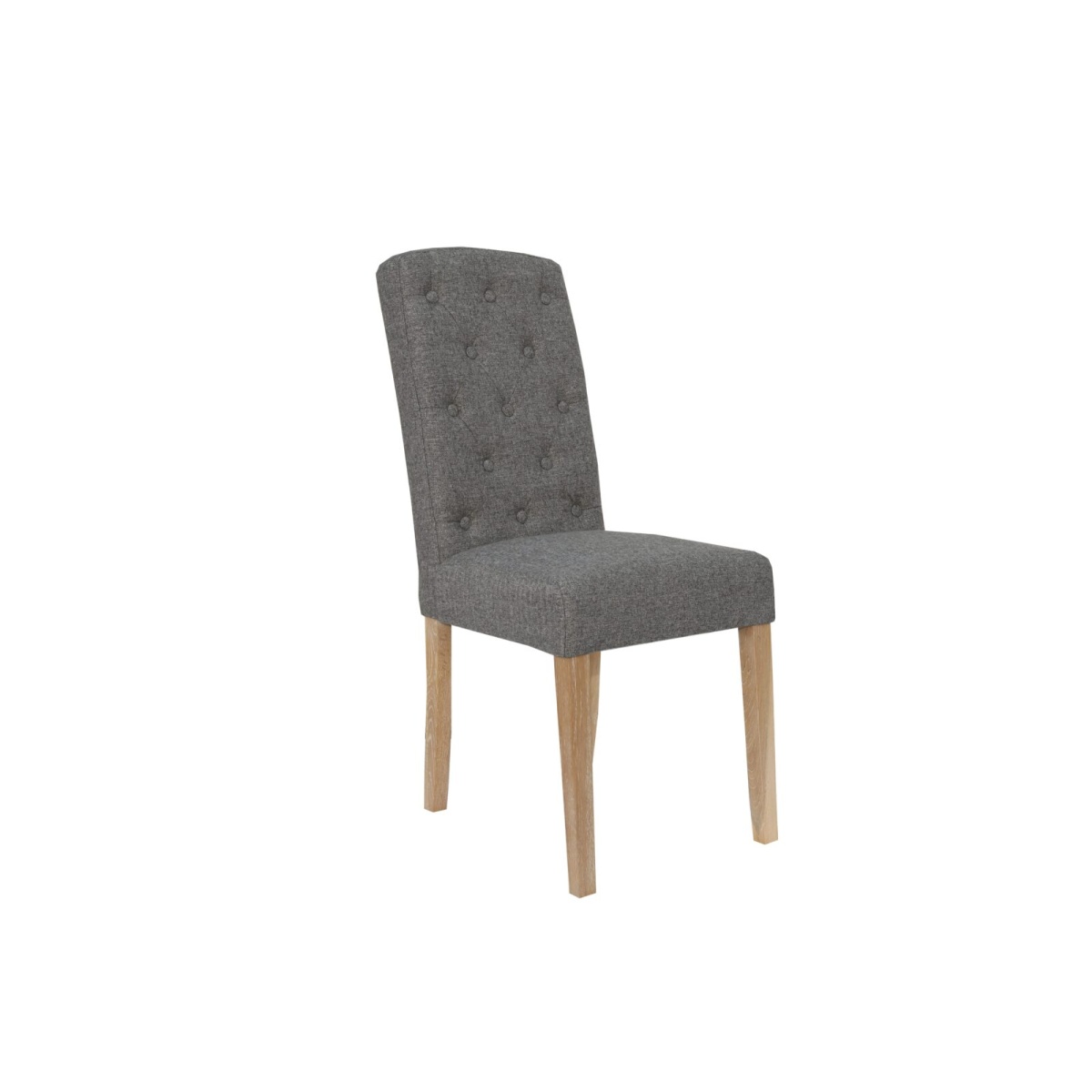 Veinu 2x Dark Grey Button Back Upholstered Chair