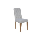 Finok 2x Natural Button Back Upholstered Chair