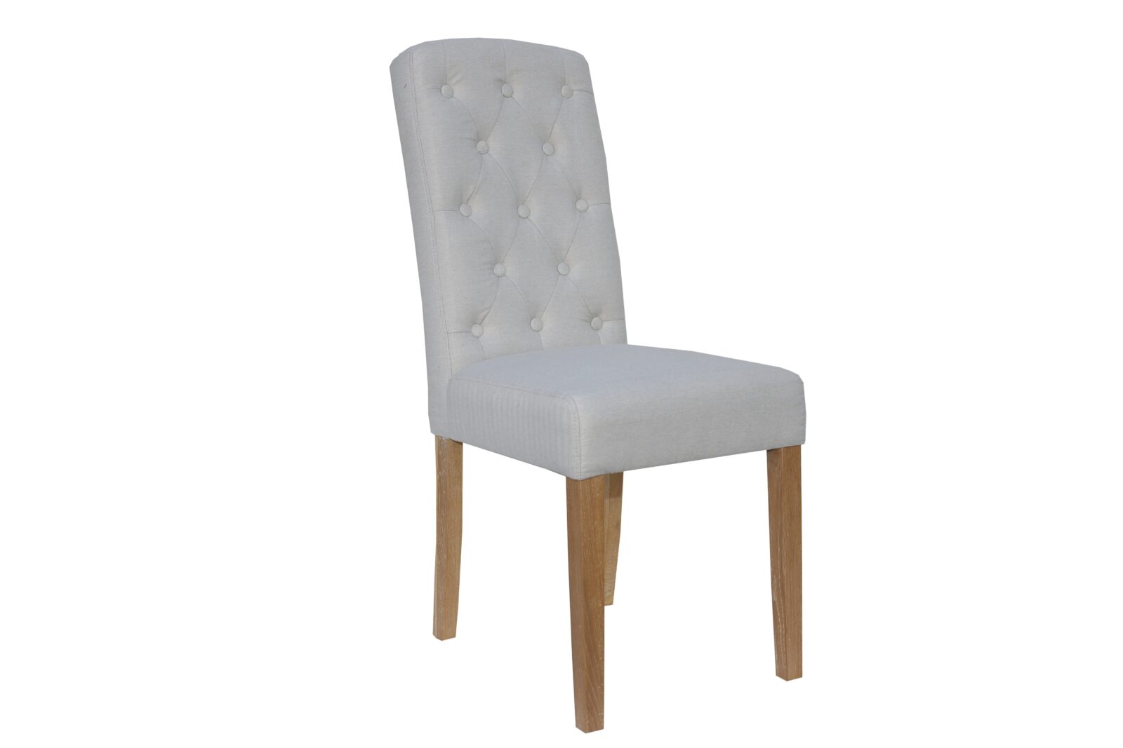 Finok 2x Natural Button Back Upholstered Chair