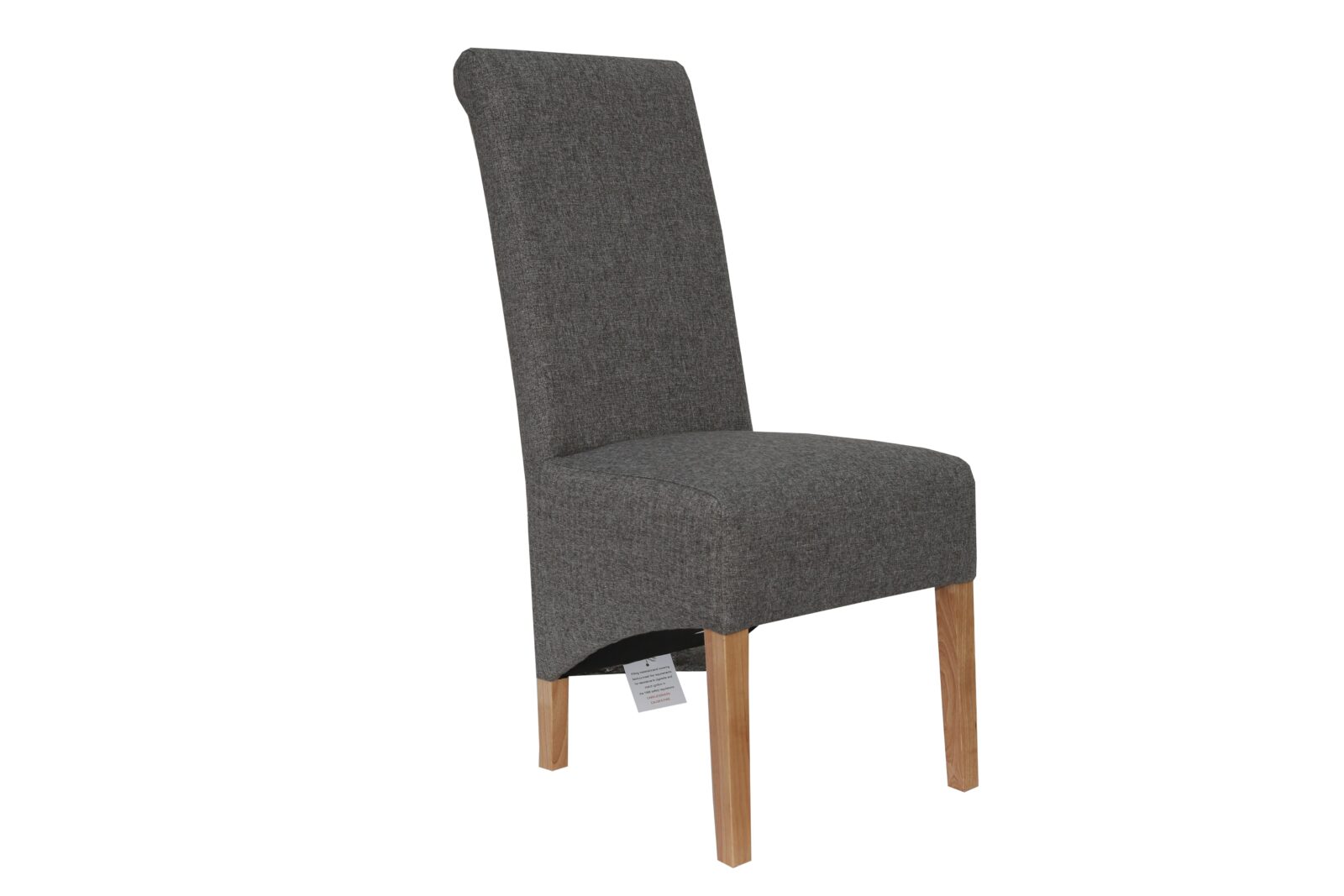 Surin 2x Dark Grey Scroll Back Fabric Chair