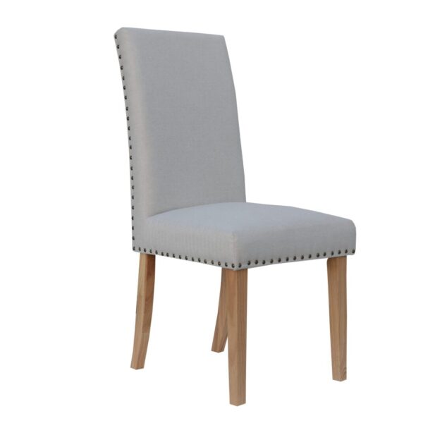 Yillop 2x Natural Straight Back Fabric Chair
