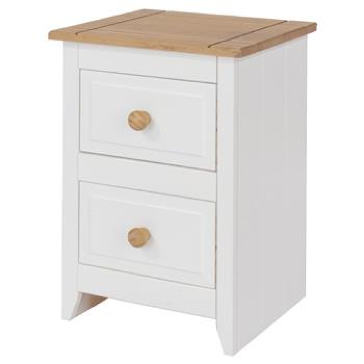 Capson White 2 Drawer Petite Bedside Cabinet