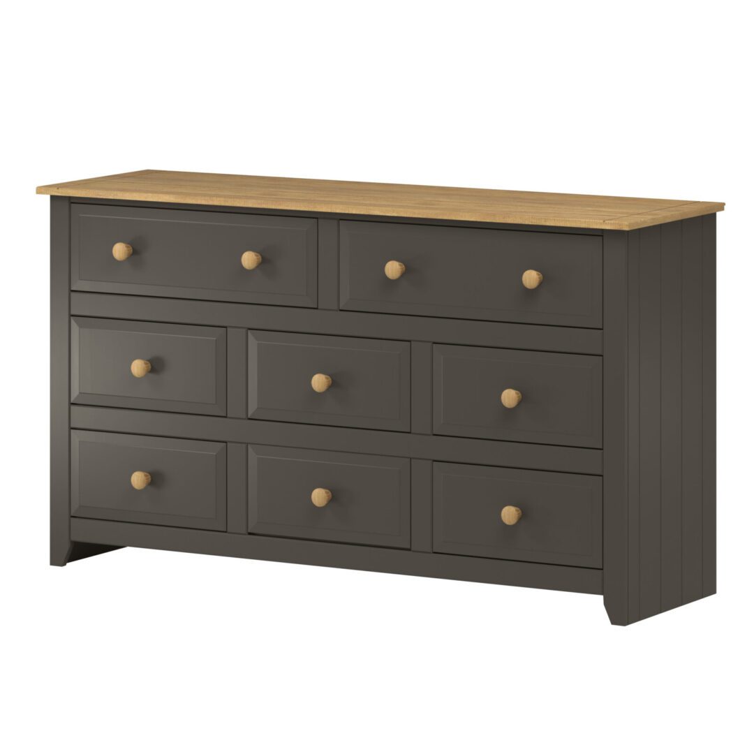 Capson Carbon Grey 6+2 Drawer Large Chest
