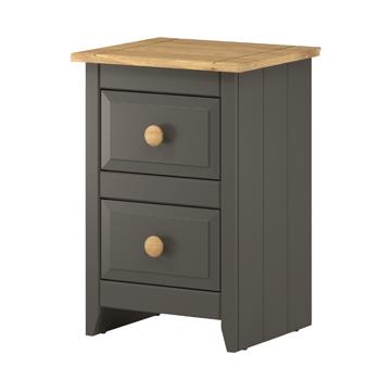 Capson Carbon Grey 2 Drawer Petite Bedside Cabinet