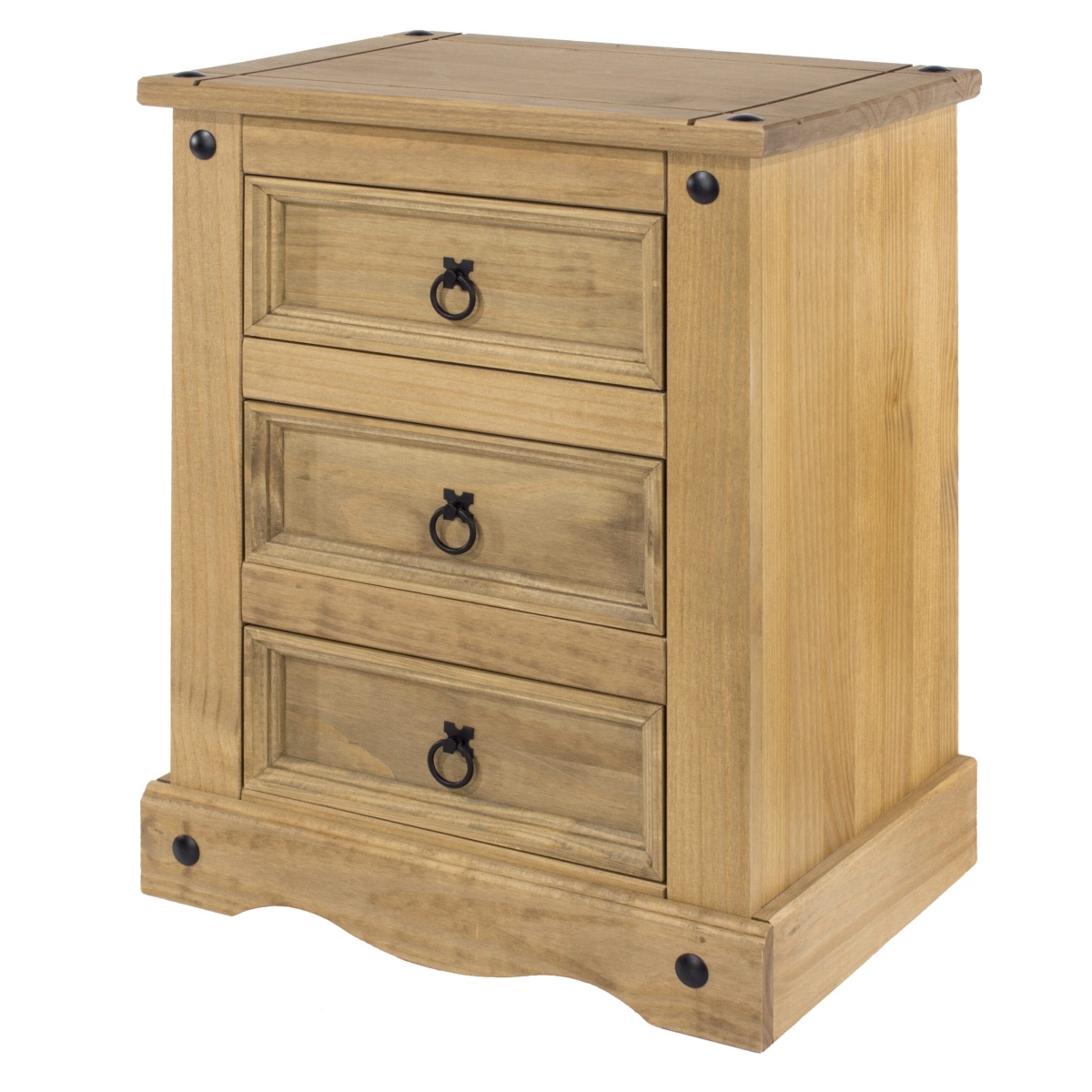 Caladonea 3 Drawer Bedside Cabinet