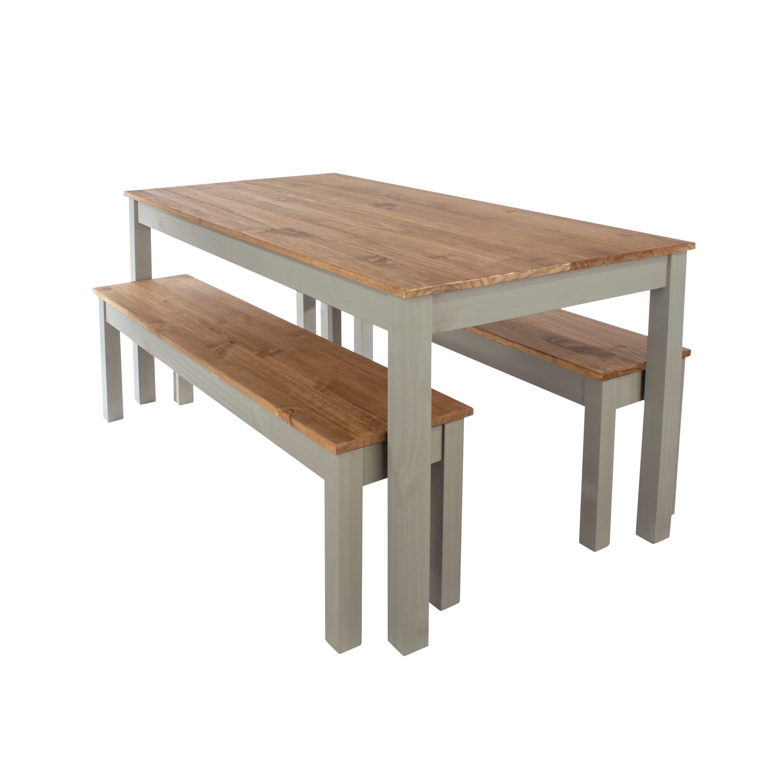 wooden table and bench set