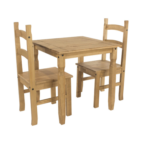 Cortan square dining table & 2 chair SET