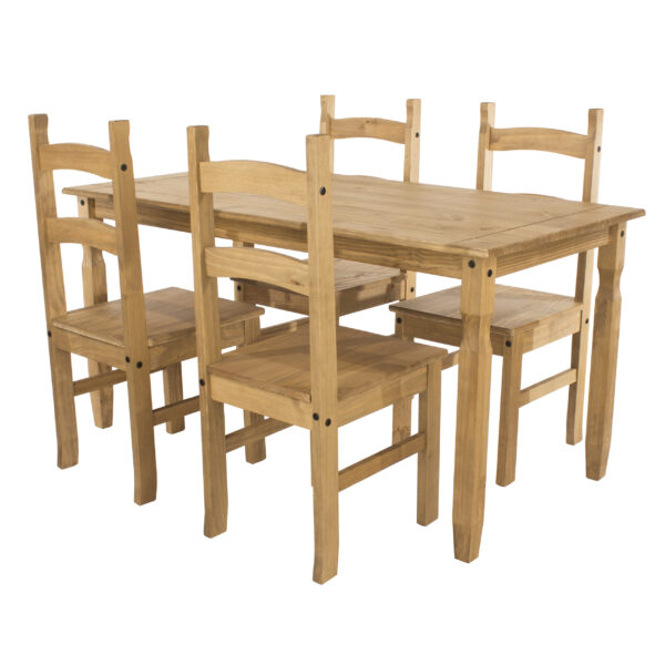Coristan Rectangular Table & 4 Chair Set