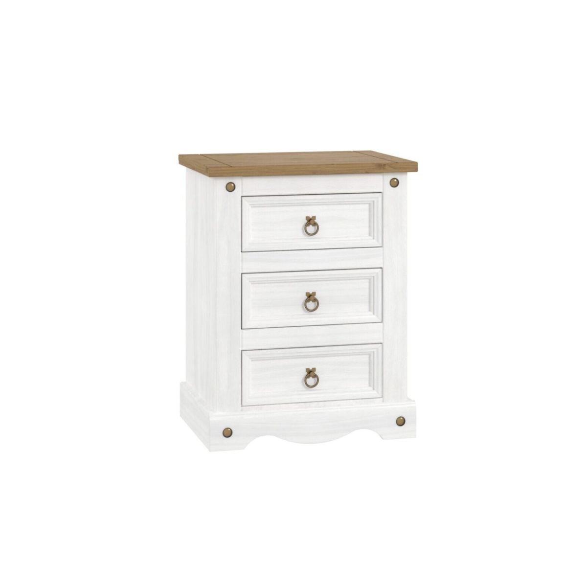 Wedny 3 Drawer Bedside Cabinet