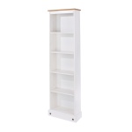 Corite Tall Narrow Pine Bookcase