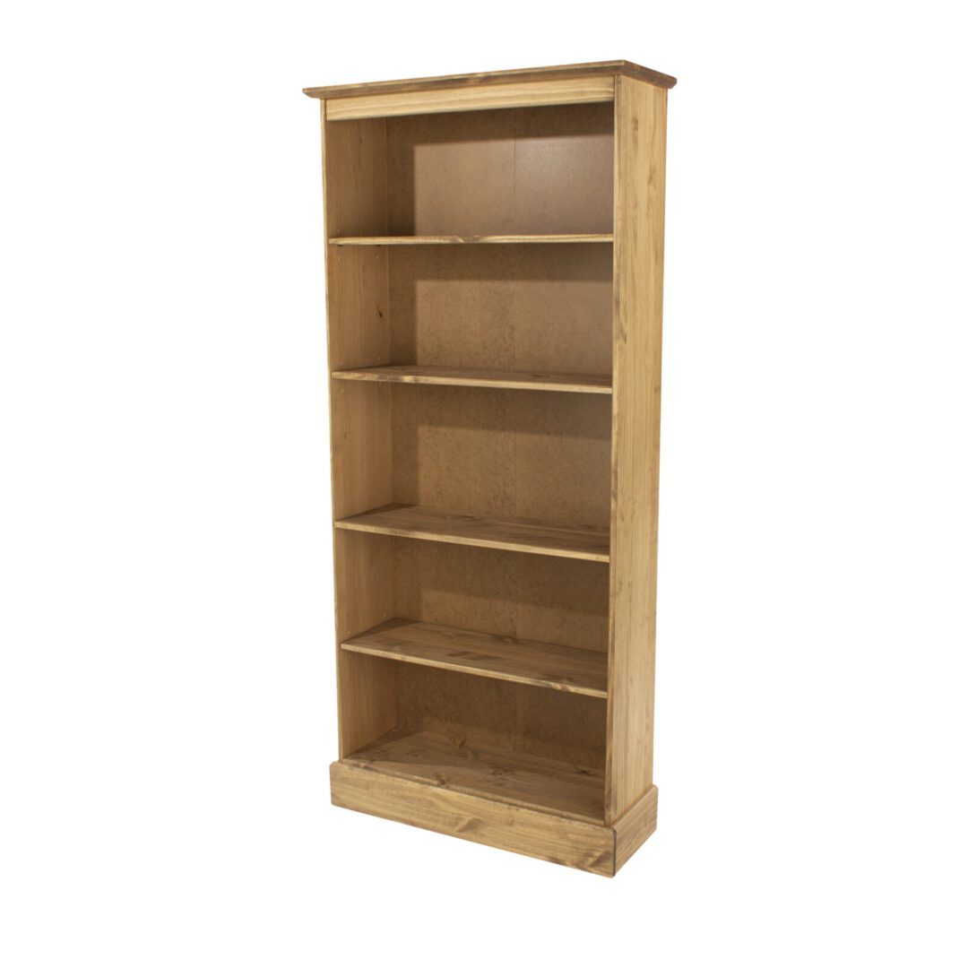 Tall 5 Shelf Pine Bookcase