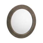 Radiance Large Round Pewter Wall Mirror