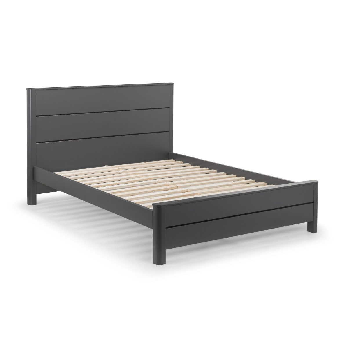 The Cleo 150Cm Bed Storm Grey Lacquer