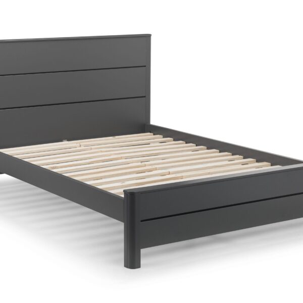 The Cleo 150Cm Bed Storm Grey Lacquer