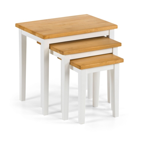 Scotch Nest Of Tables White / Oak