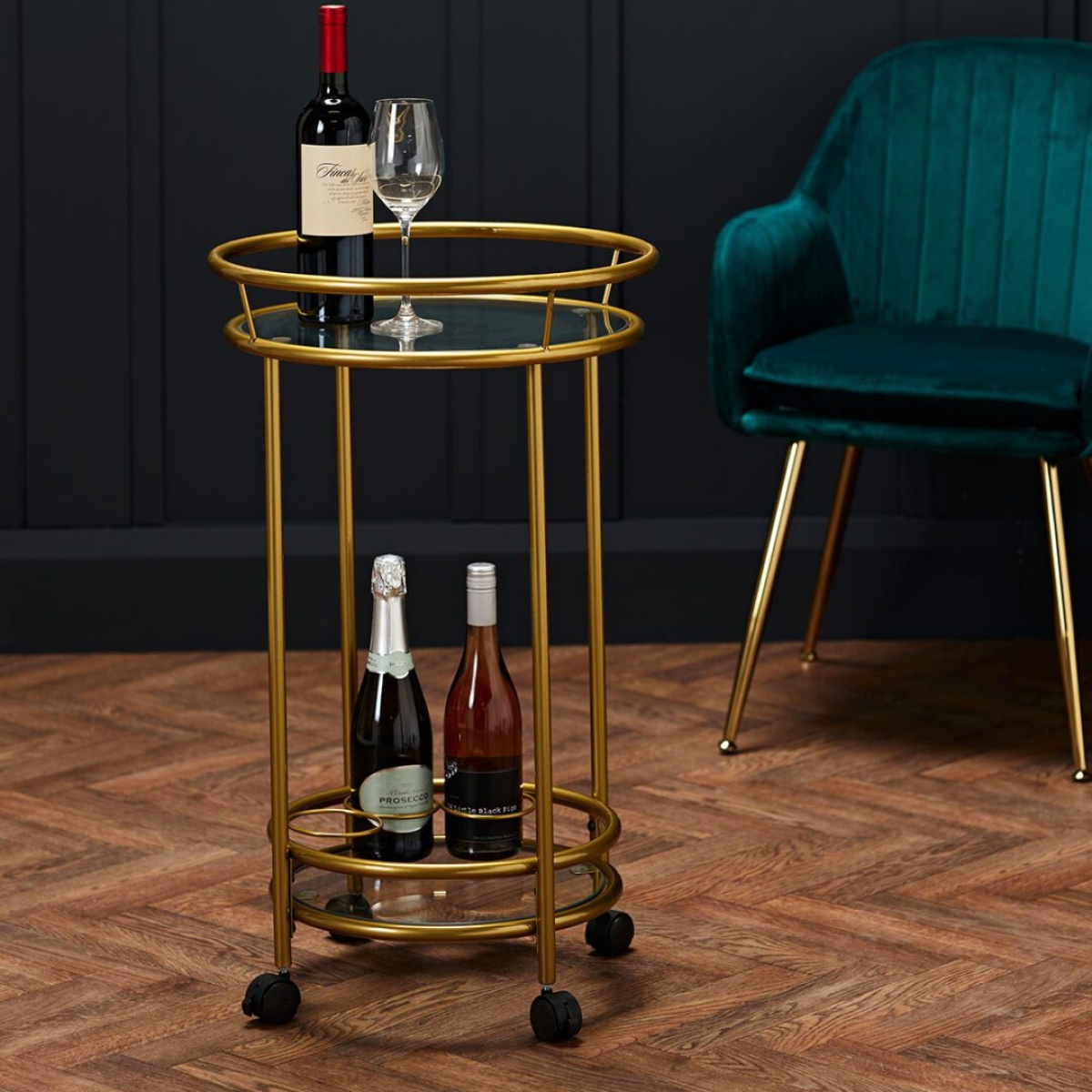 Pirell Drinks Trolley Gold