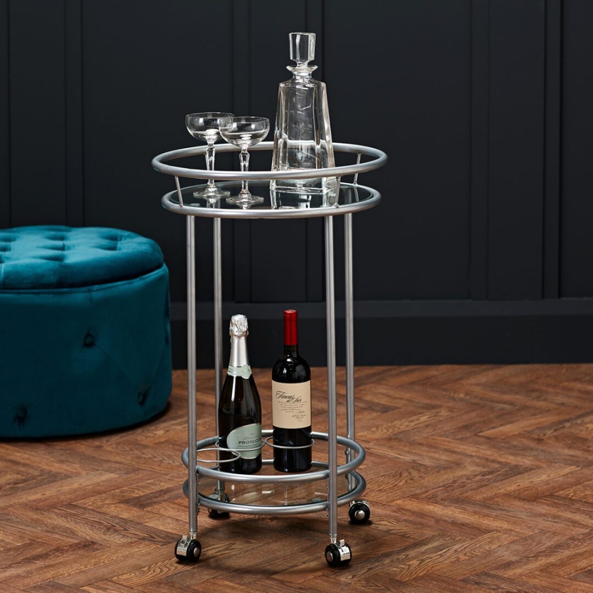 Pirell Drinks Trolley Silver