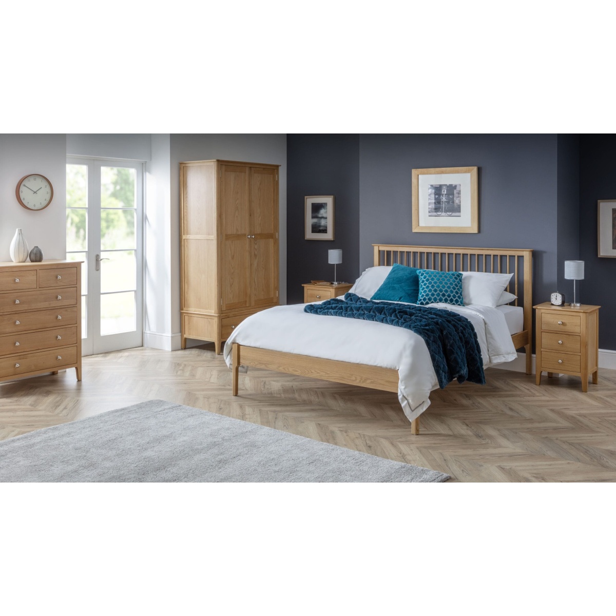 Penine Bed 135Cm Solid Oak