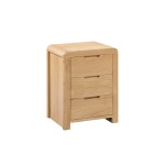Parabola 3 Drawer Bedside