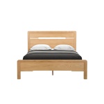 Parabola Double Bed 135Cm Solid White Oak