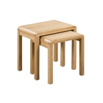 Parabola Oak Nest Of 2 Tables