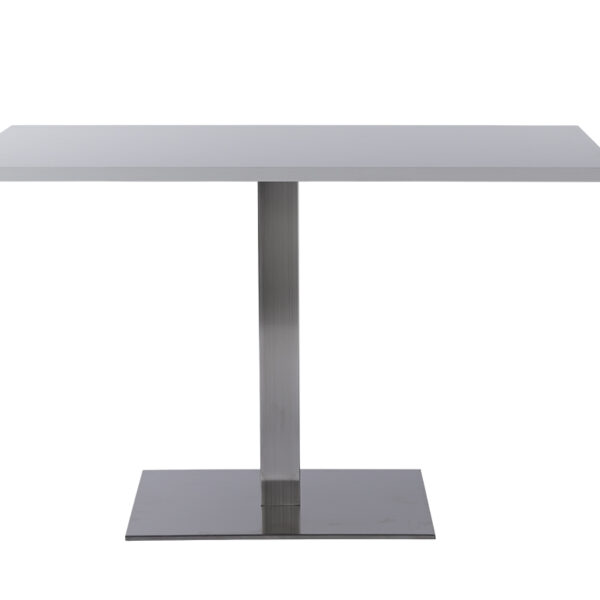Daniella Brushed Single Pedestal Rectangular Table Base Laminate Tops