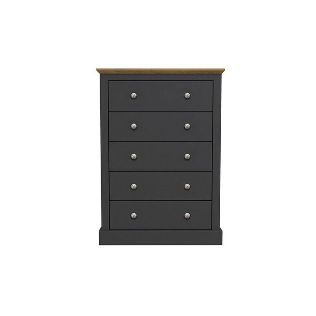 Kent 5 Drawer Chest Charcoal