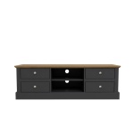 Kent TV Unit Charcoal Four Drawers