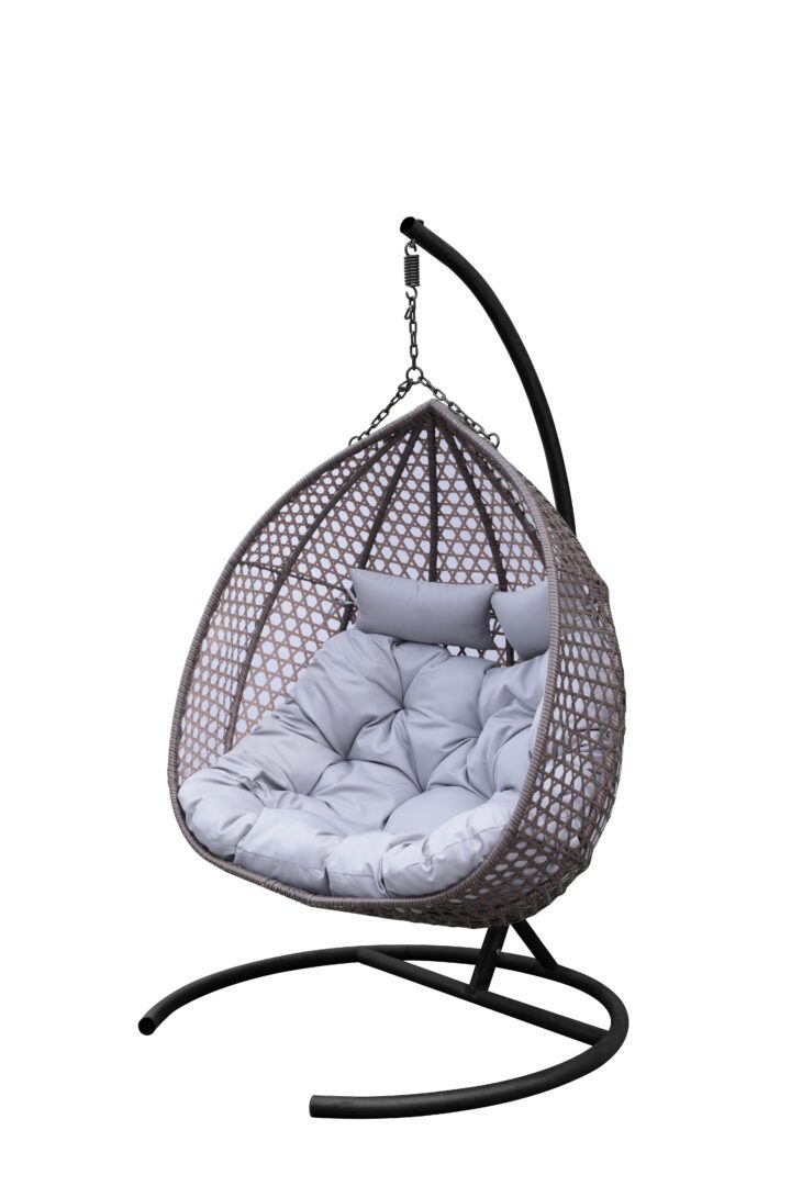 Henno Double Hanging Egg Chair Ing Grey