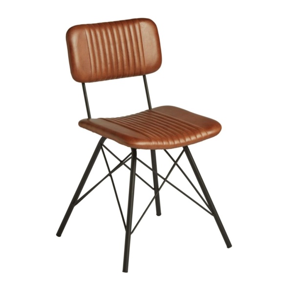 Huke Side Chair - Bruciato Leather