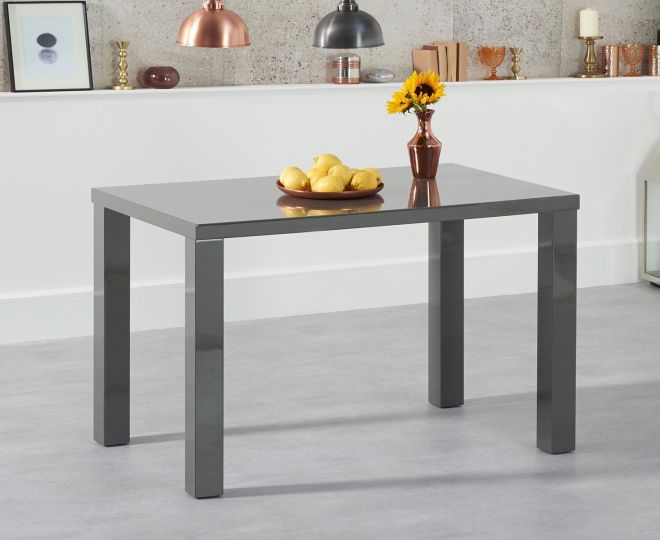 Dave 120cm Dark Grey High Gloss Dining Table