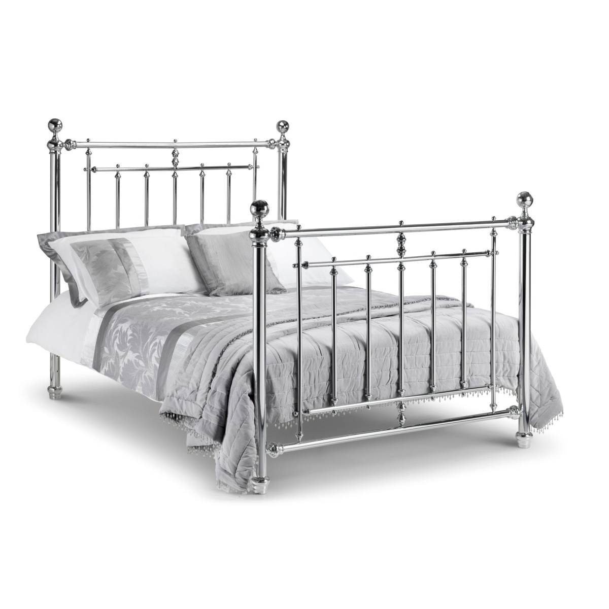 Thrace Chrome Bed 150Cm