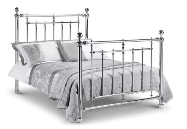 Thrace Chrome Bed 150Cm