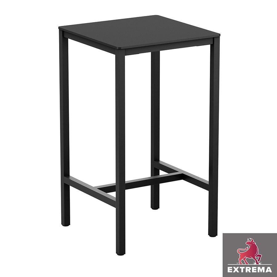 Erman Black 4 Leg Poseur Table - Black - 79x79cm