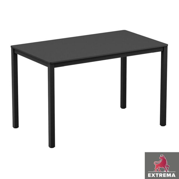 Erman Black 4 Leg Table - Black - 119x69cm