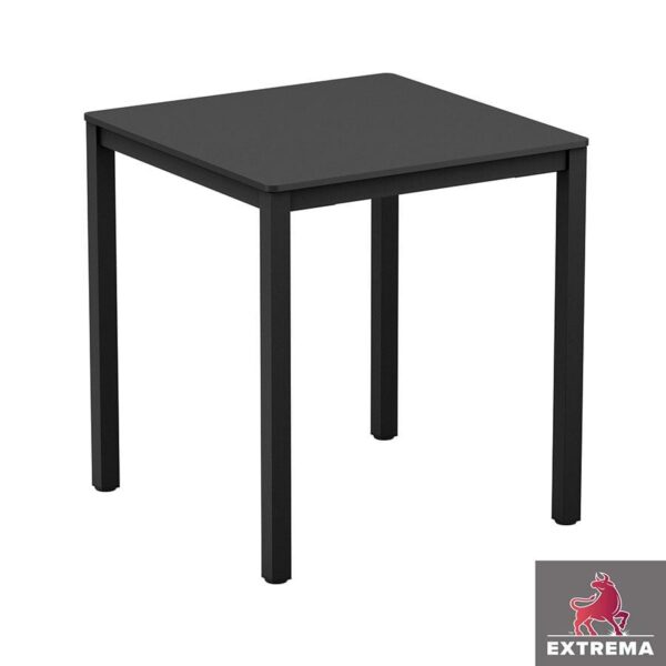 Erman Black 4 Leg Table - Black - 69x69cm