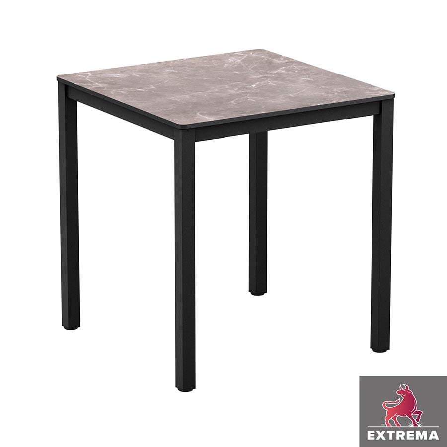 Erman Marble 4 Leg Table - Black - 79x79cm