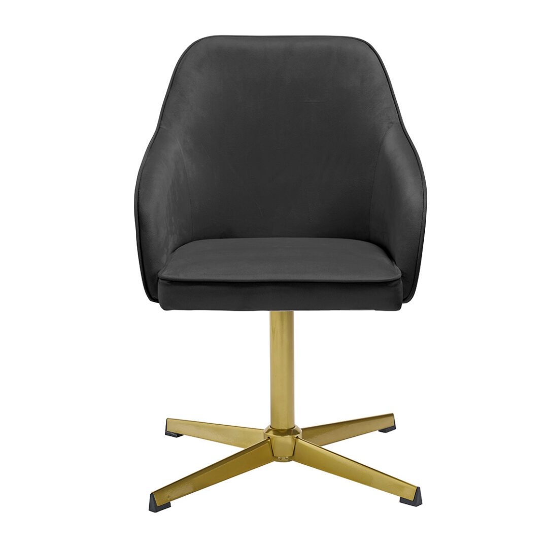 Newux Office Chair Black Velvet Seat
