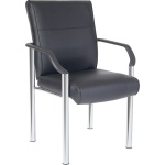 Glasgow Visitor Office Reception Chair Leather Faced