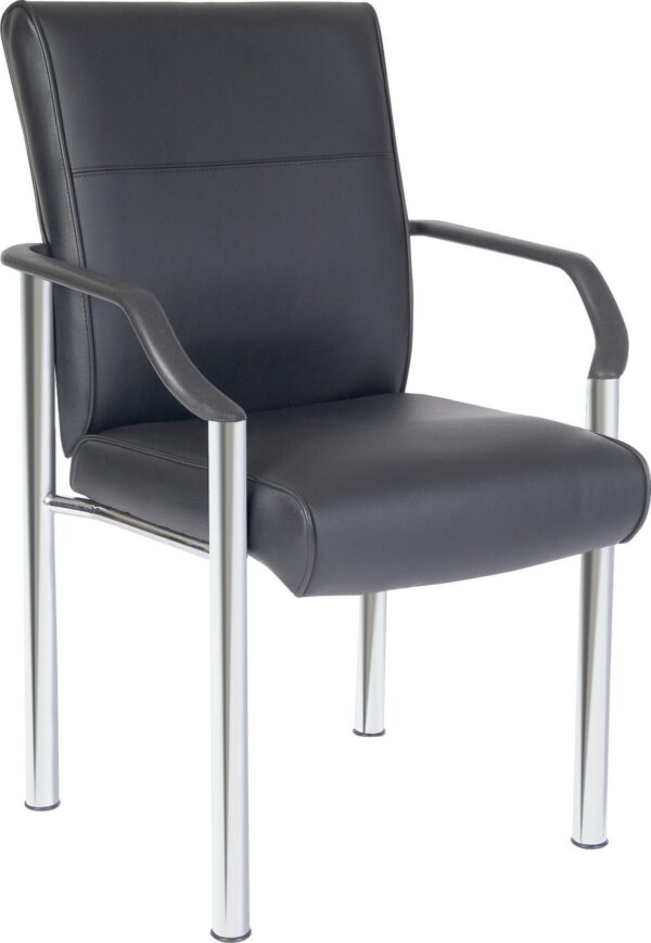 Glasgow Visitor Office Reception Chair Leather Faced