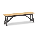 Hackney Bench Black/Oak